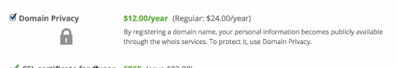 Domain Privacy Extra Service