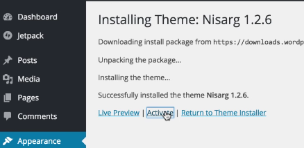 Install & Activate the Theme