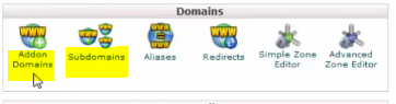 Addon domains cPanel
