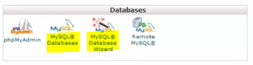 Databases cPanel