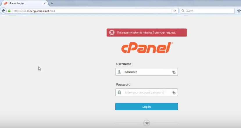 Install WordPress Manually from cPanel - Log in to cPanel