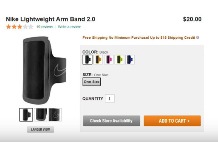 Cell Phone Arm Band Price on a Dropshipping Site